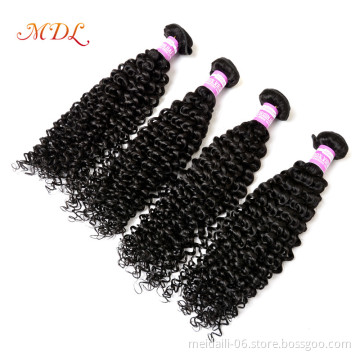 Hair Weave 4 Bundles With Closure Brazilian Human Hair Deep Wave Style Mink Hair Extensions